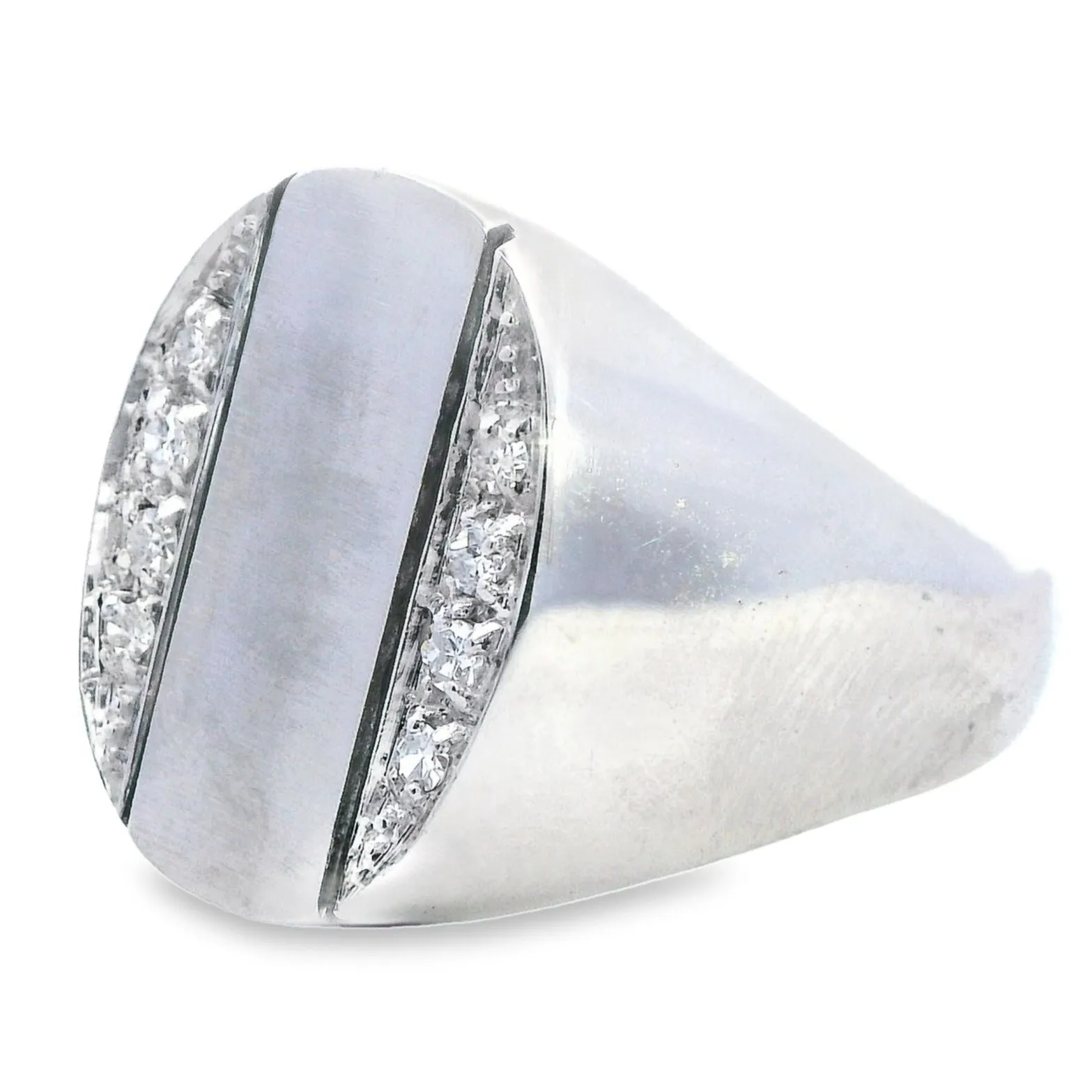 Amazing 18K Gold & Diamond Ring Gents/Unisex Signet Ring