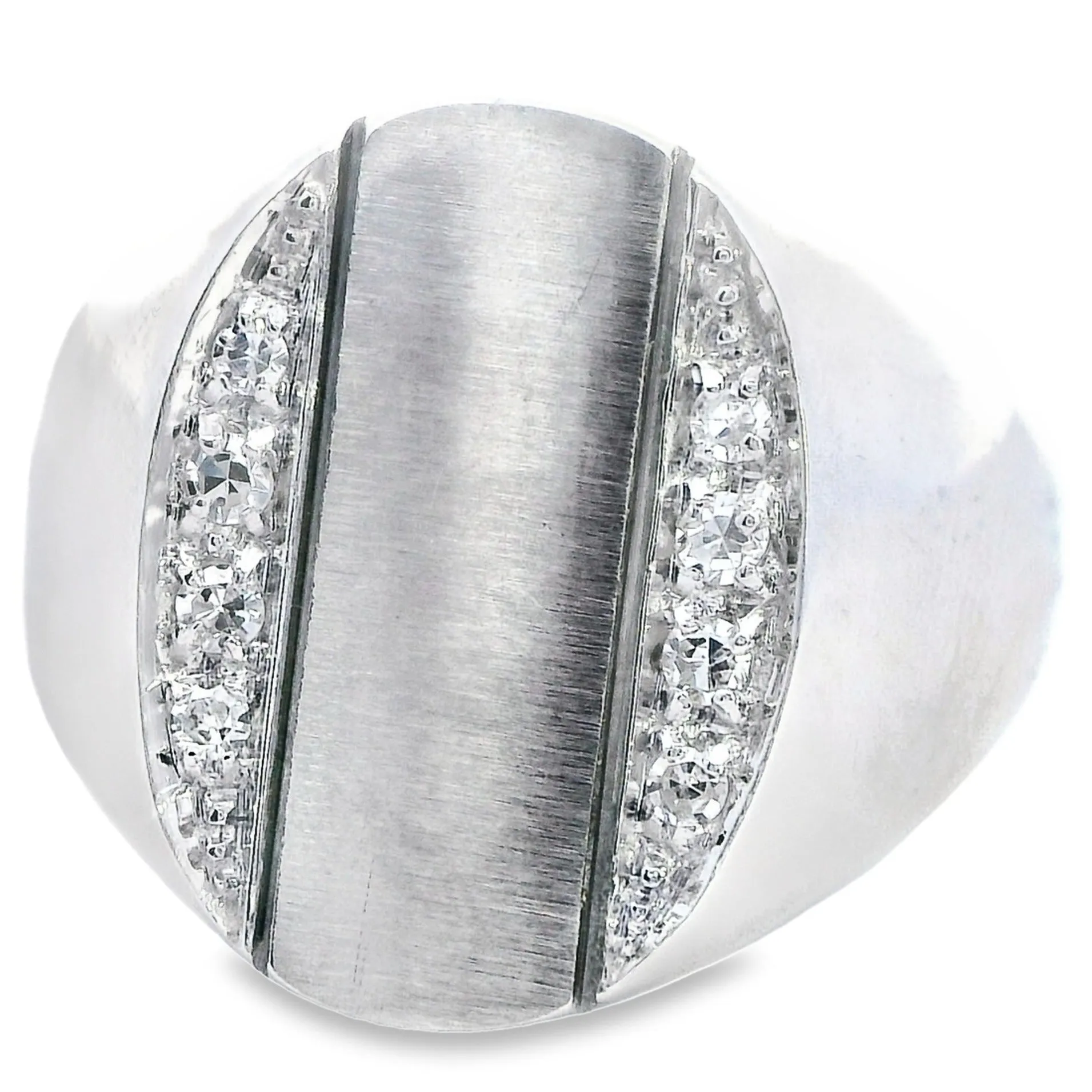 Amazing 18K Gold & Diamond Ring Gents/Unisex Signet Ring