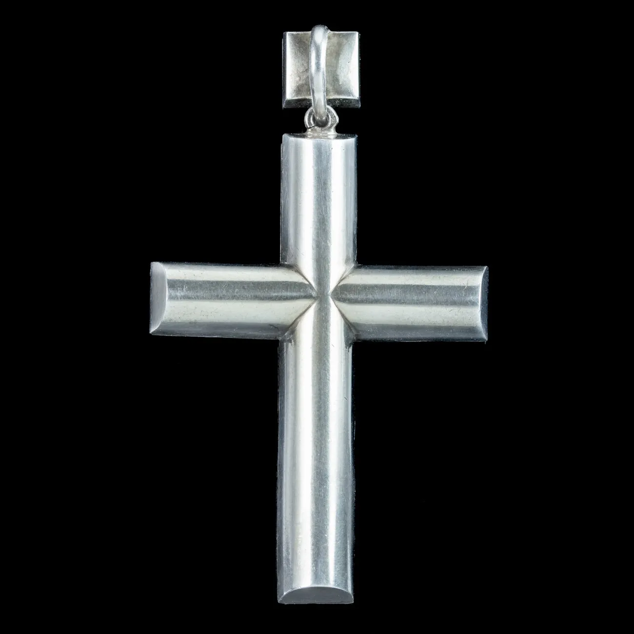 Antique Georgian Paste Cross Pendant Silver