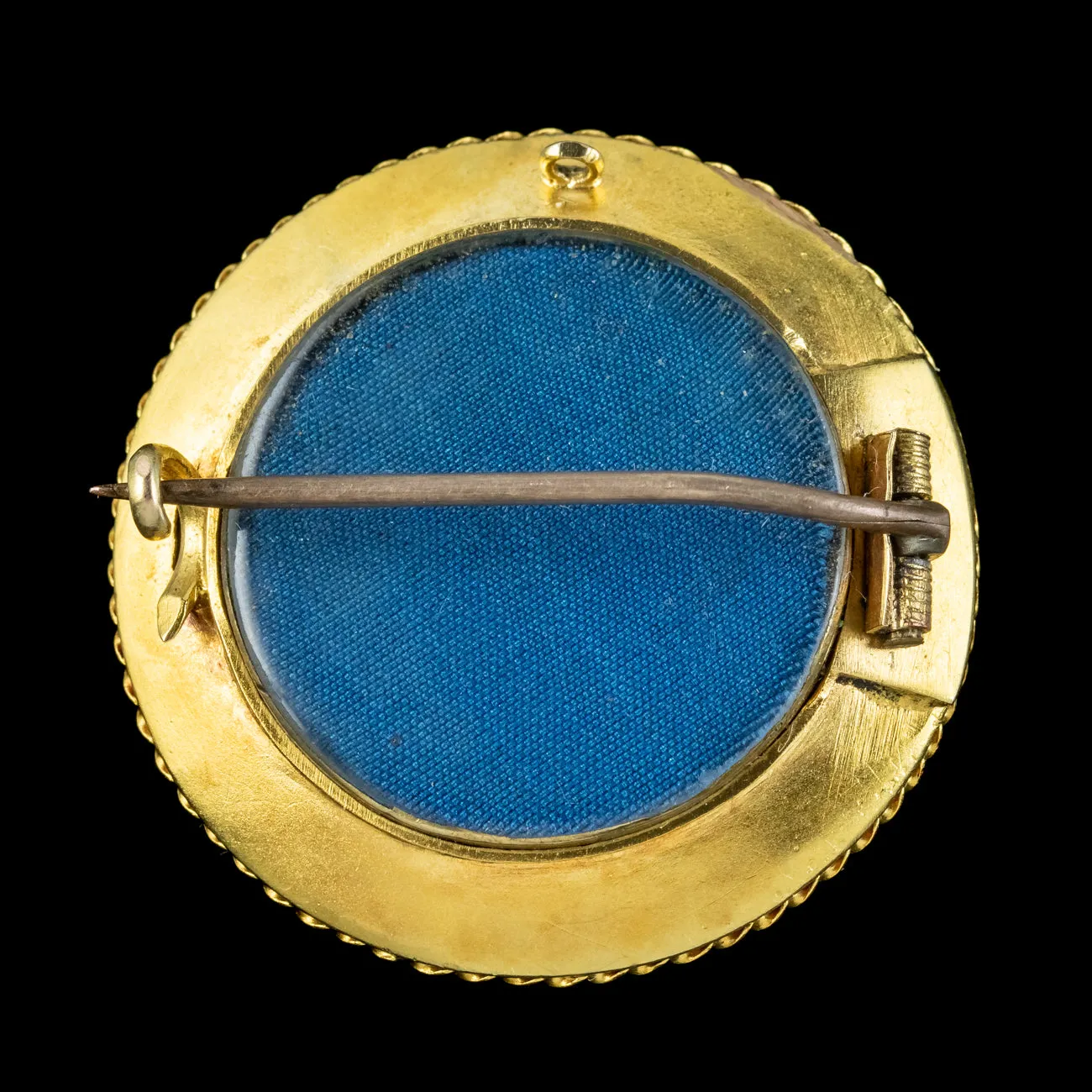 Antique Victorian Etruscan Chrysoberyl Pearl Brooch 18ct Gold With Box