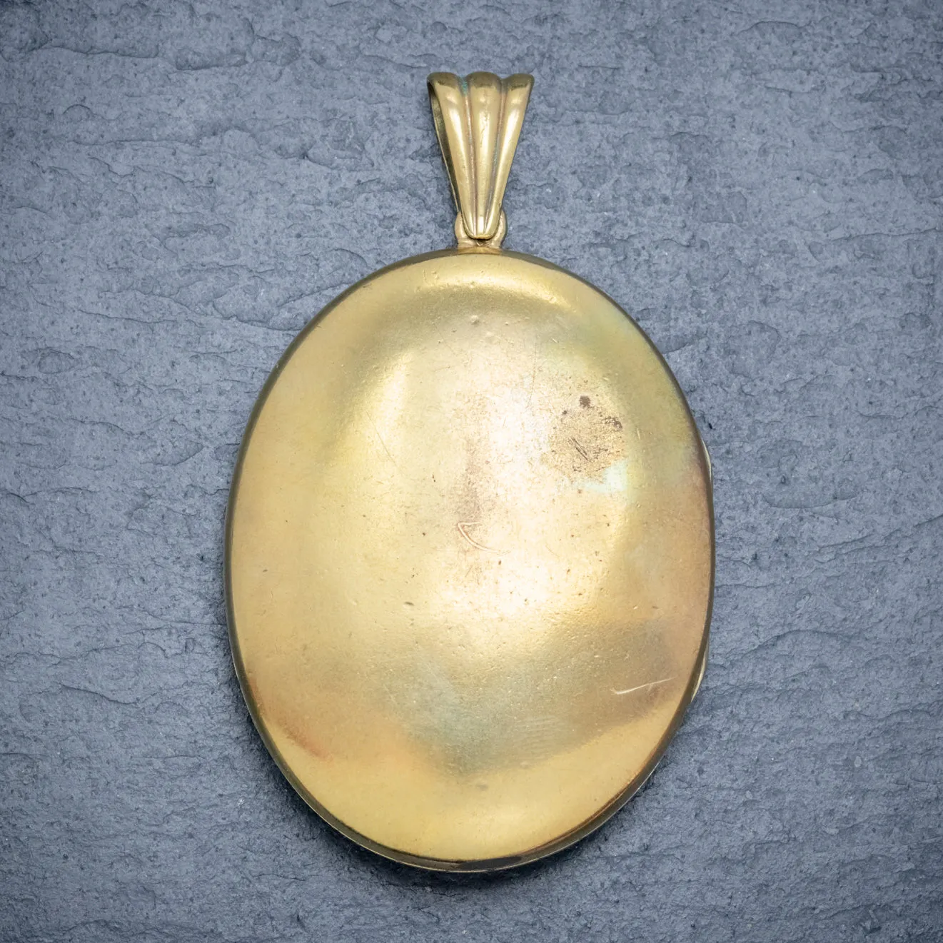 Antique Victorian Floral Locket Silver 18Ct Gold Gilt Circa 1880