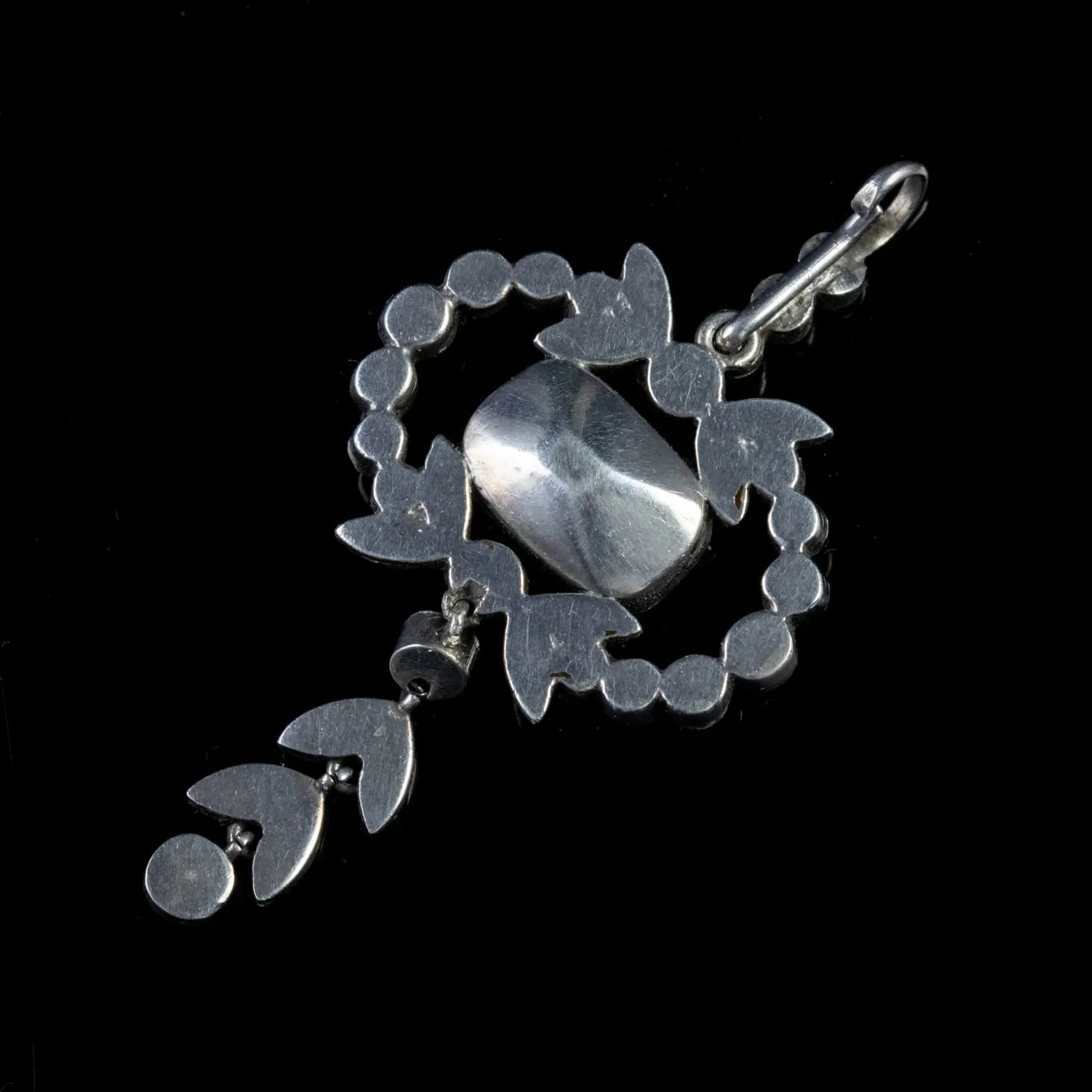 Antique Victorian Paste Silver Pendant