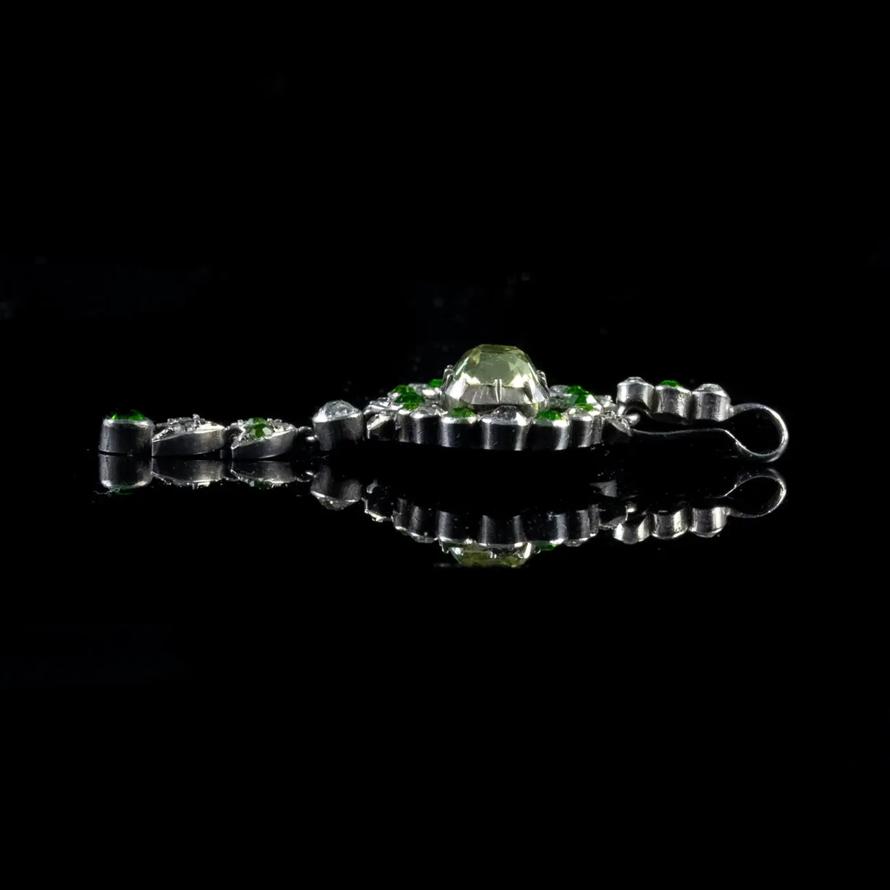 Antique Victorian Paste Silver Pendant