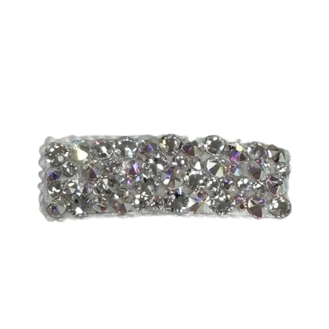 Bari Lynn All Over Swarovski Crystal Snap Clip - Clear / AB