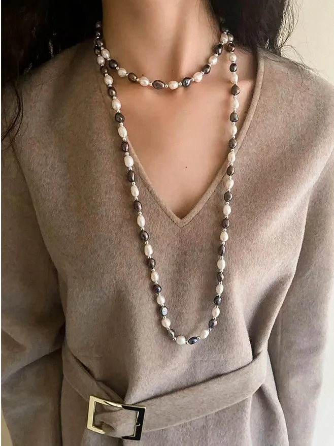 Baroque Mixed Color Pearl Necklace