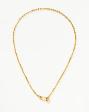 Beaded Paperclip Pendant Chain Necklace