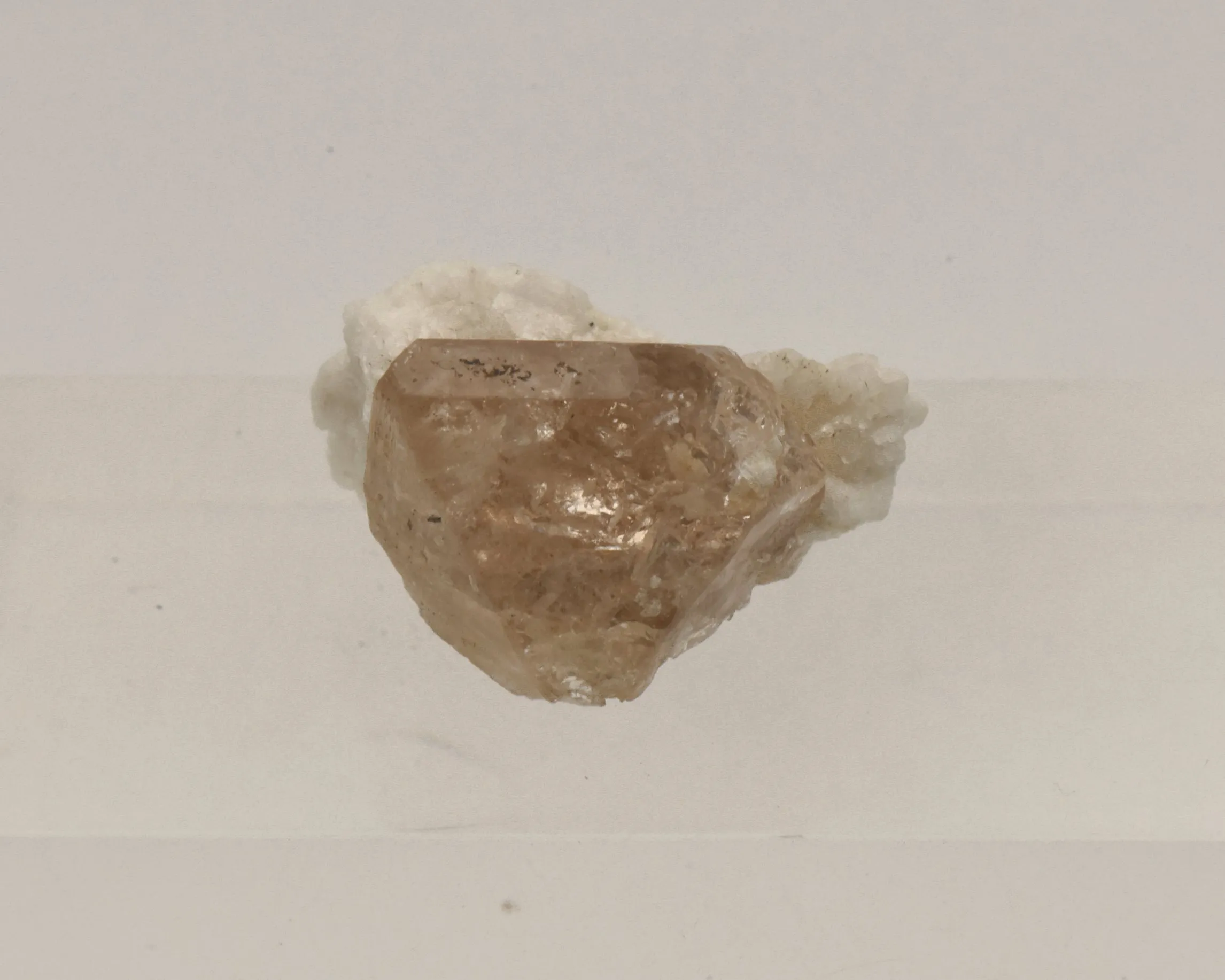 Beautiful "Champagne" Topaz Terminated Crystal on Matrix - Pakistan