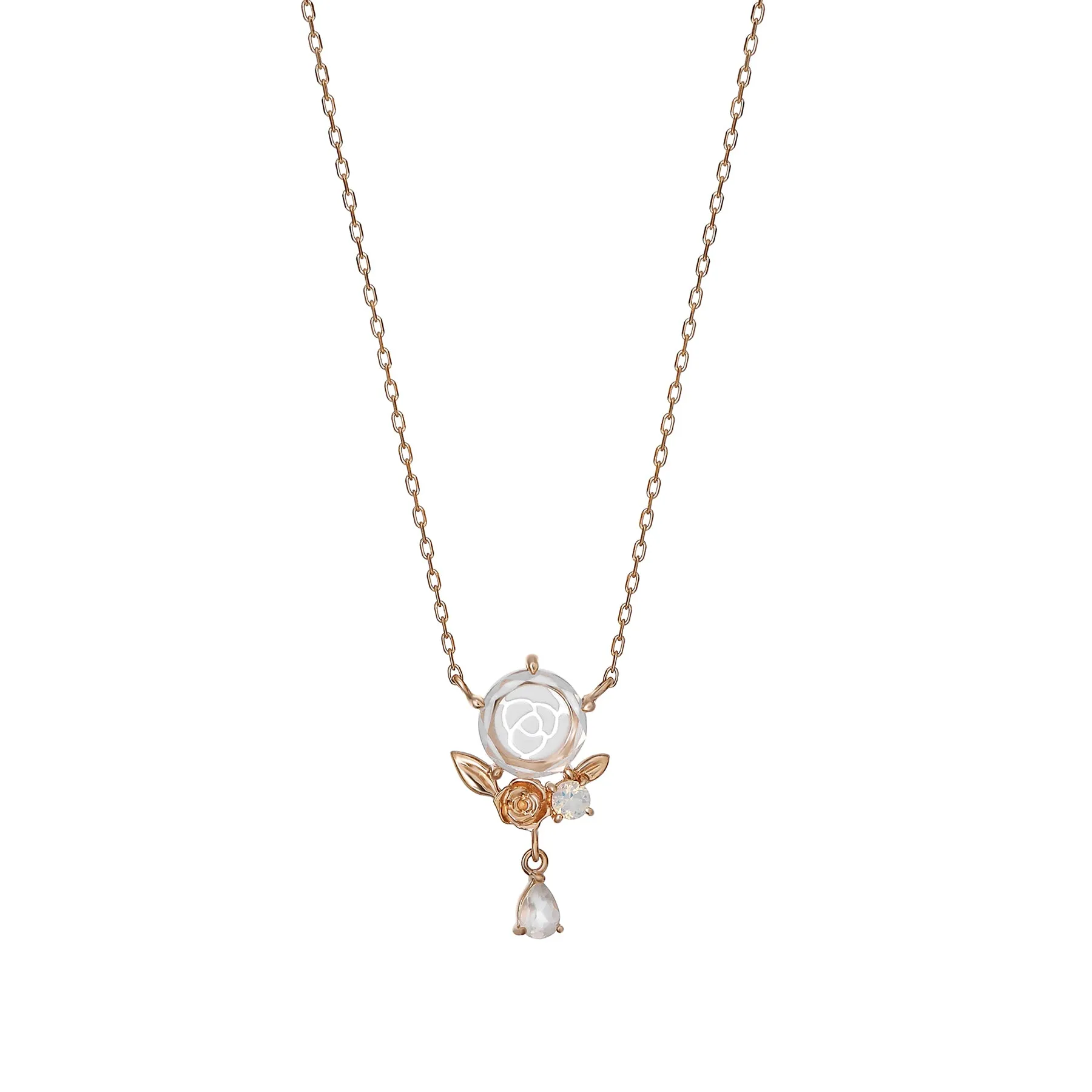 [Birth Flower Jewelry] June - Rose Necklace (10K Rose Gold)