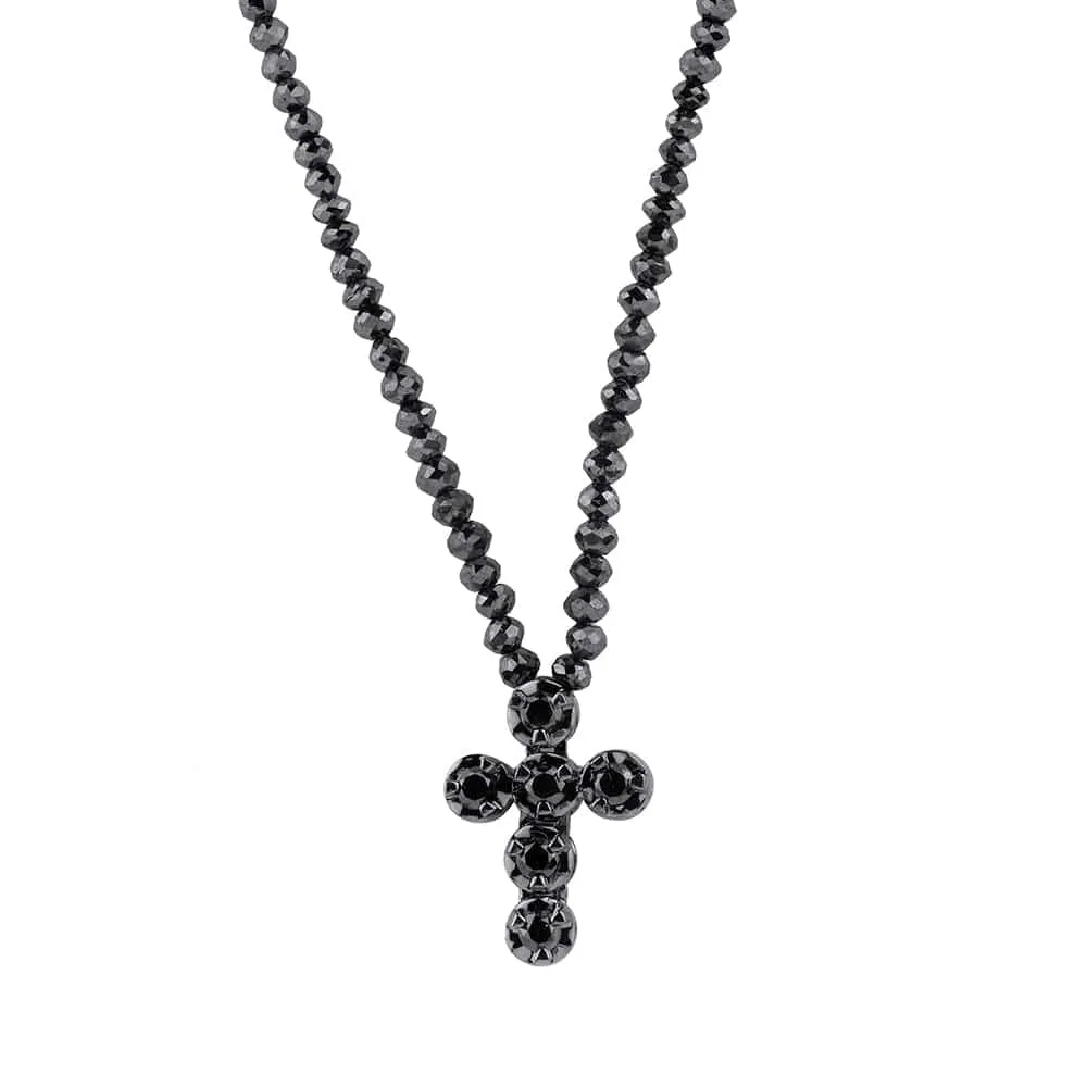 Black Diamond Cross and Necklace