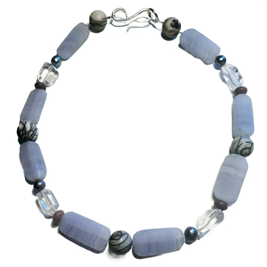 Blue Lace Gemstone Neckpiece