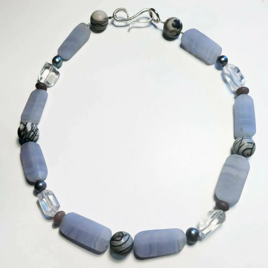 Blue Lace Gemstone Neckpiece