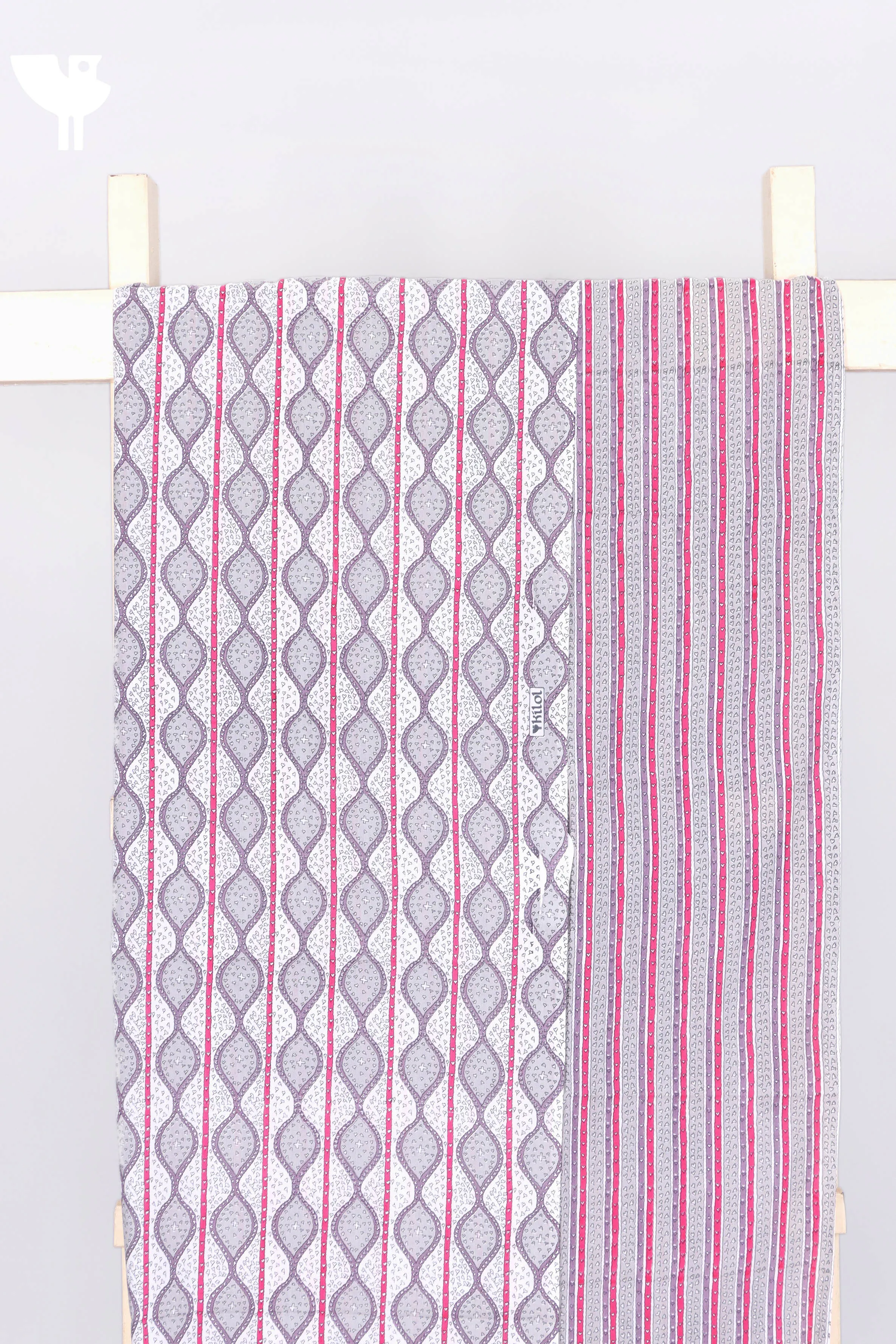 Cambric Cotton Two Piece Dress Material in Graphic  Print