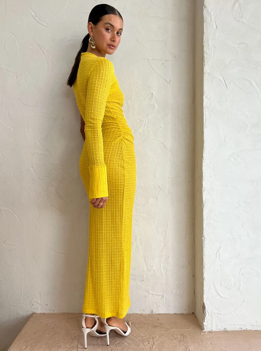 Camilla and Marc Cypress Midi Dress in Golden Amber
