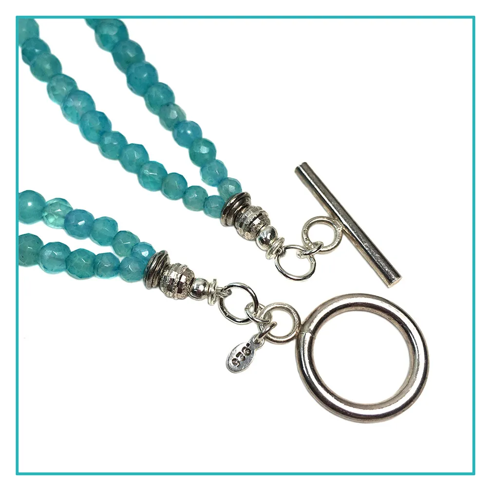 Chalcedony Blue Bell Necklace