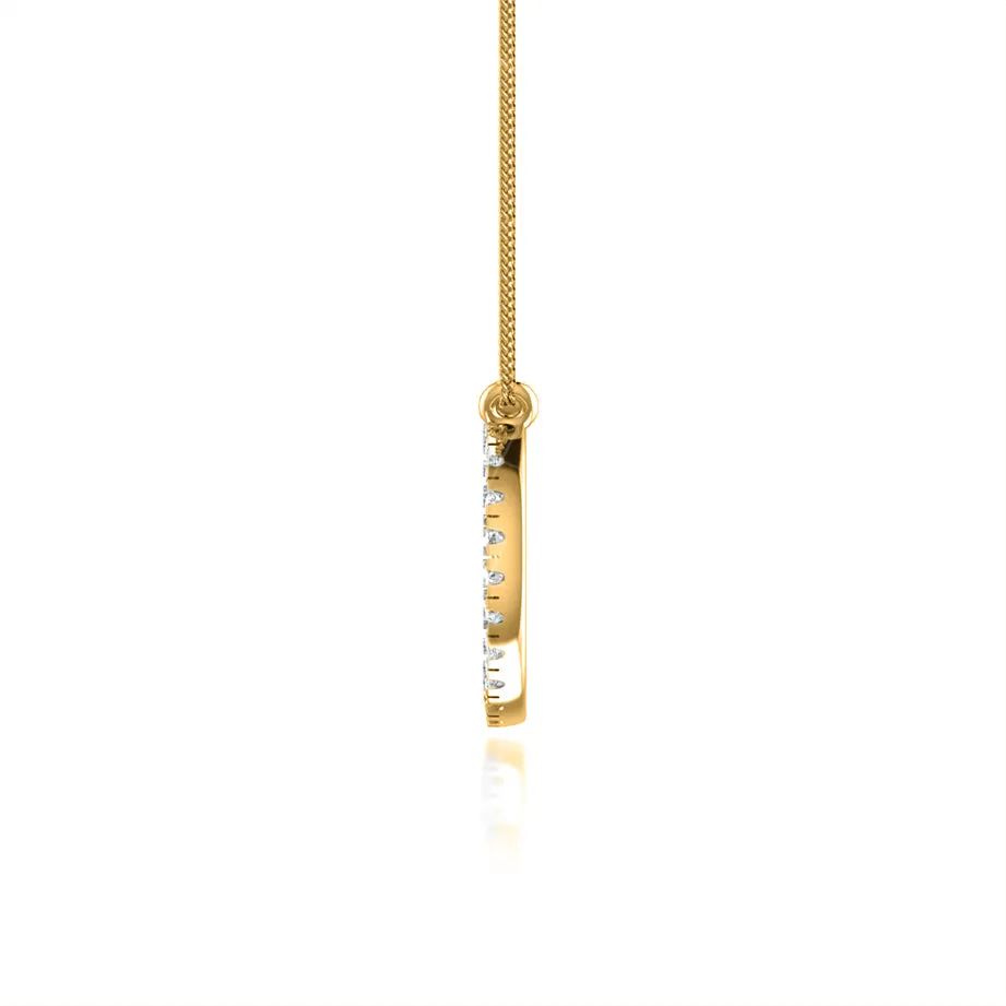 CHARLEY - Circle of Life Necklace Lab Diamond 18k Yellow Gold