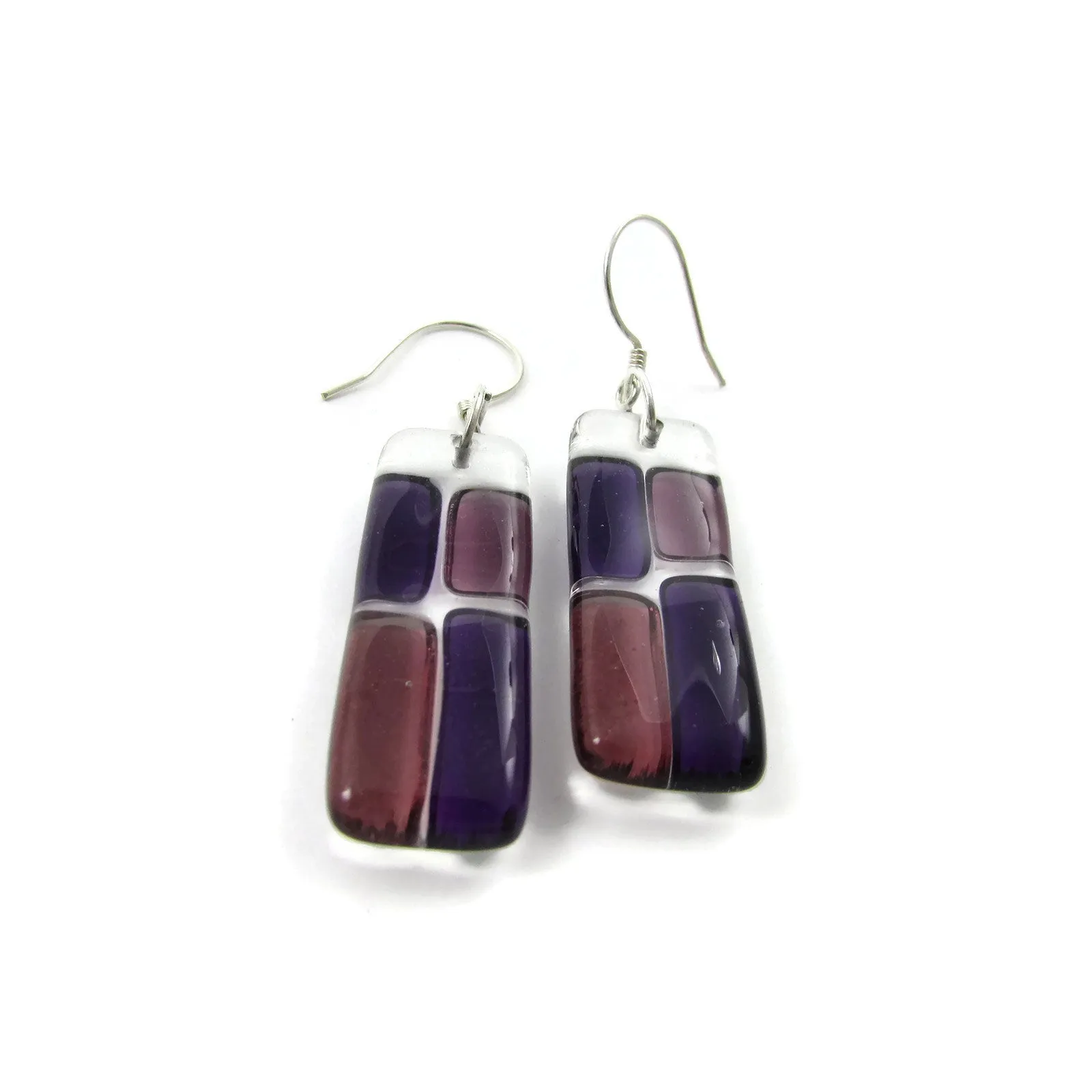 Cobblestones Glass Earrings - Navy