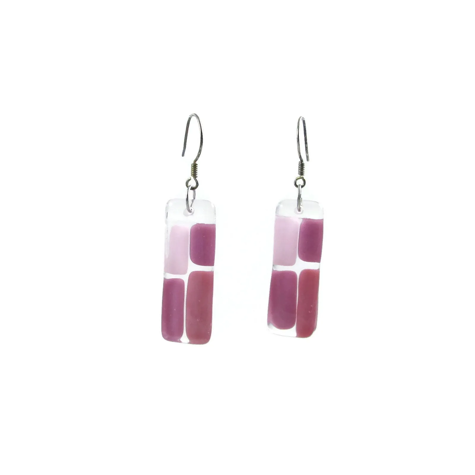 Cobblestones Glass Earrings - Navy