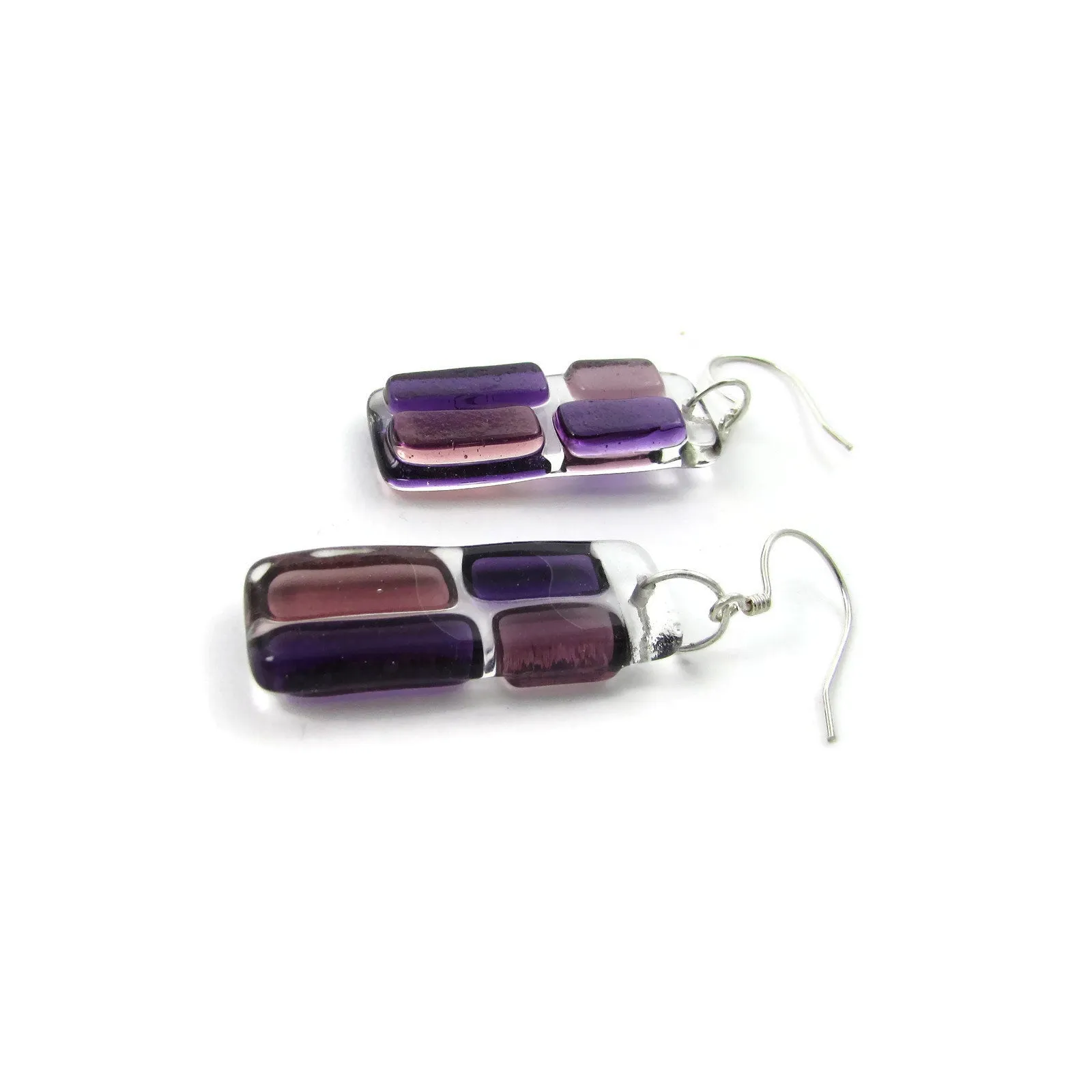 Cobblestones Glass Earrings - Navy
