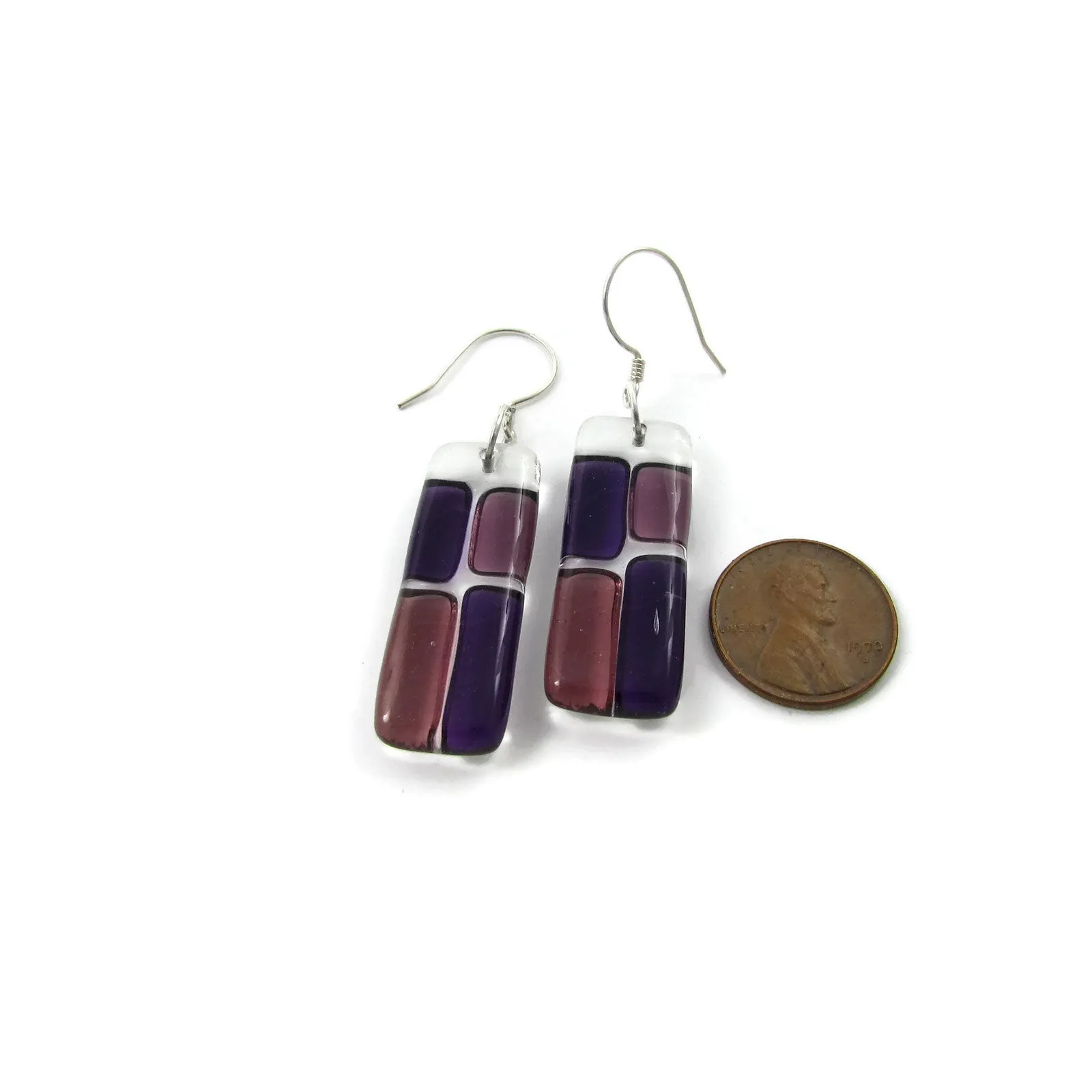 Cobblestones Glass Earrings - Navy