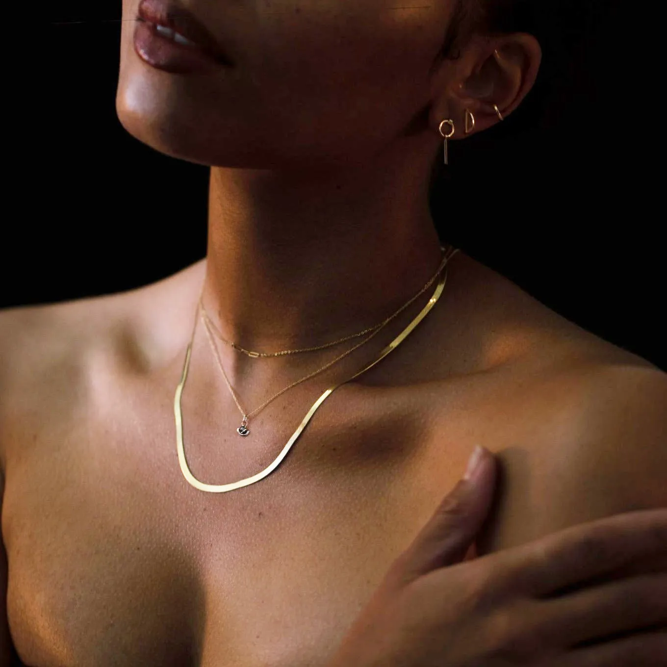 Cradled Diamond Necklace