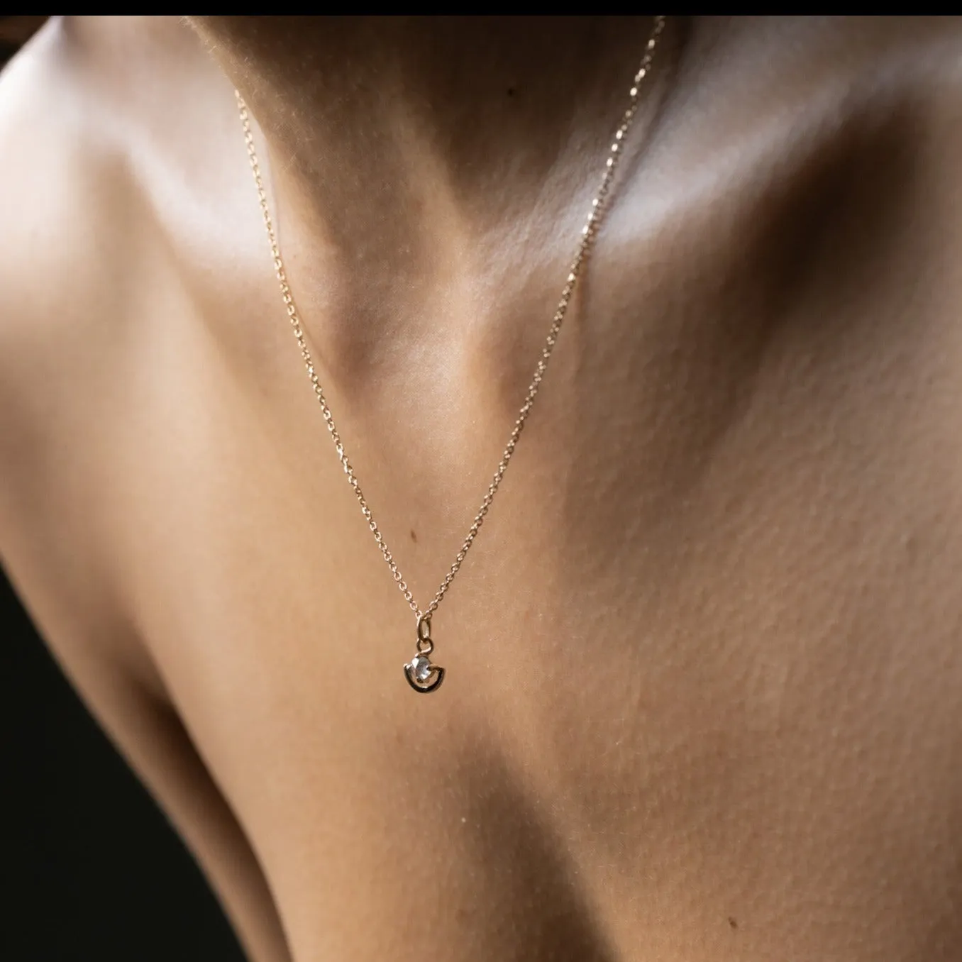 Cradled Diamond Necklace