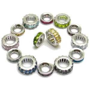 CZ Baguette Bead