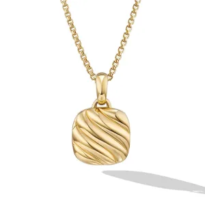 David Yurman Sculpted Cable Square Locket in 18K Yellow Gold 22.5mm