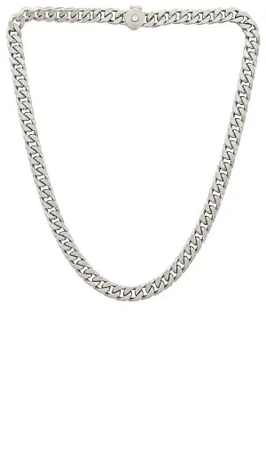 Demarson Luca Chain Necklace in Metallic Silver