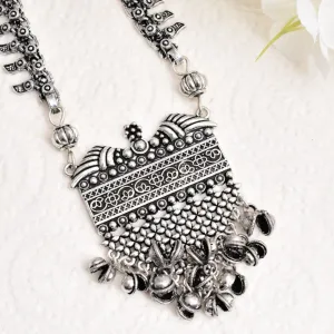 Designer Oxidized Silver Pendant Neckpiece