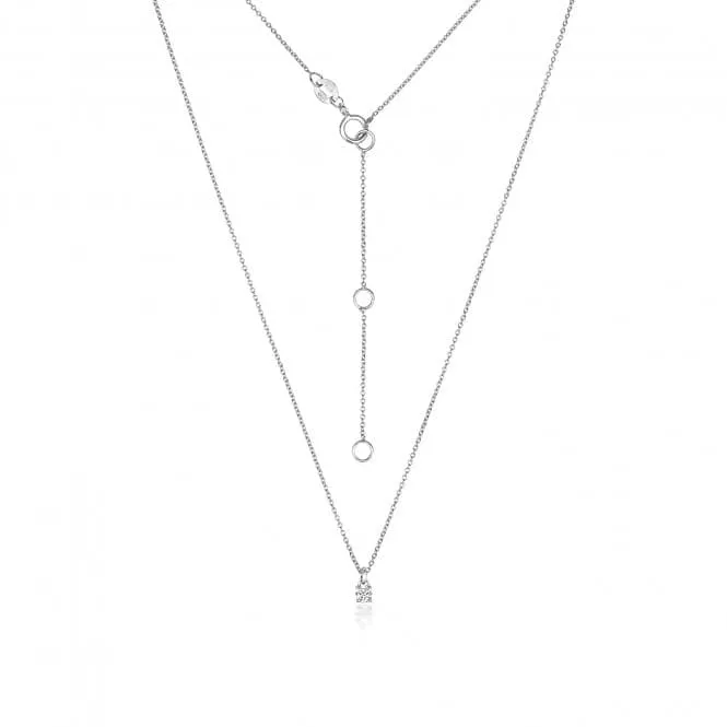 Diamond Jewellery 18ct White Gold Diamond Necklace NDQ149W