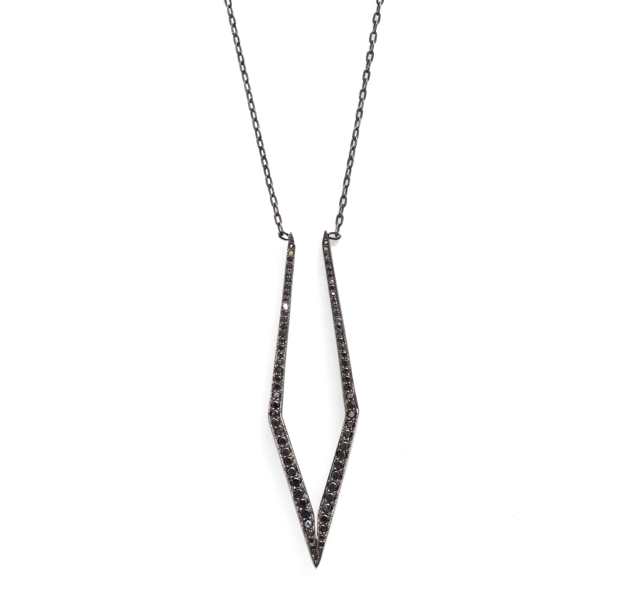 diamond mirror trace necklace