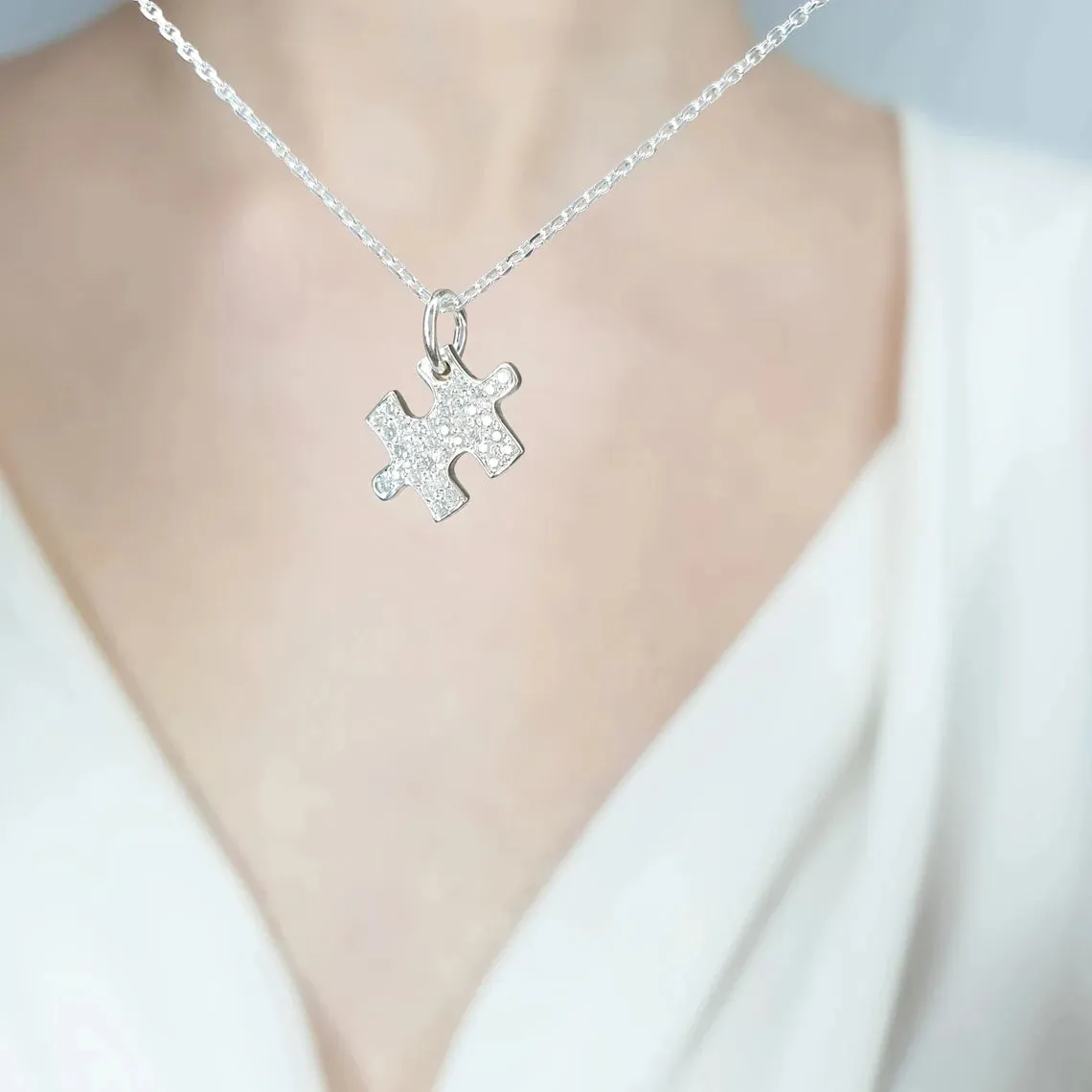 Diamond Puzzle Necklace