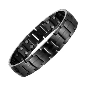 Double Row Titanium Black Magnetic Bracelet