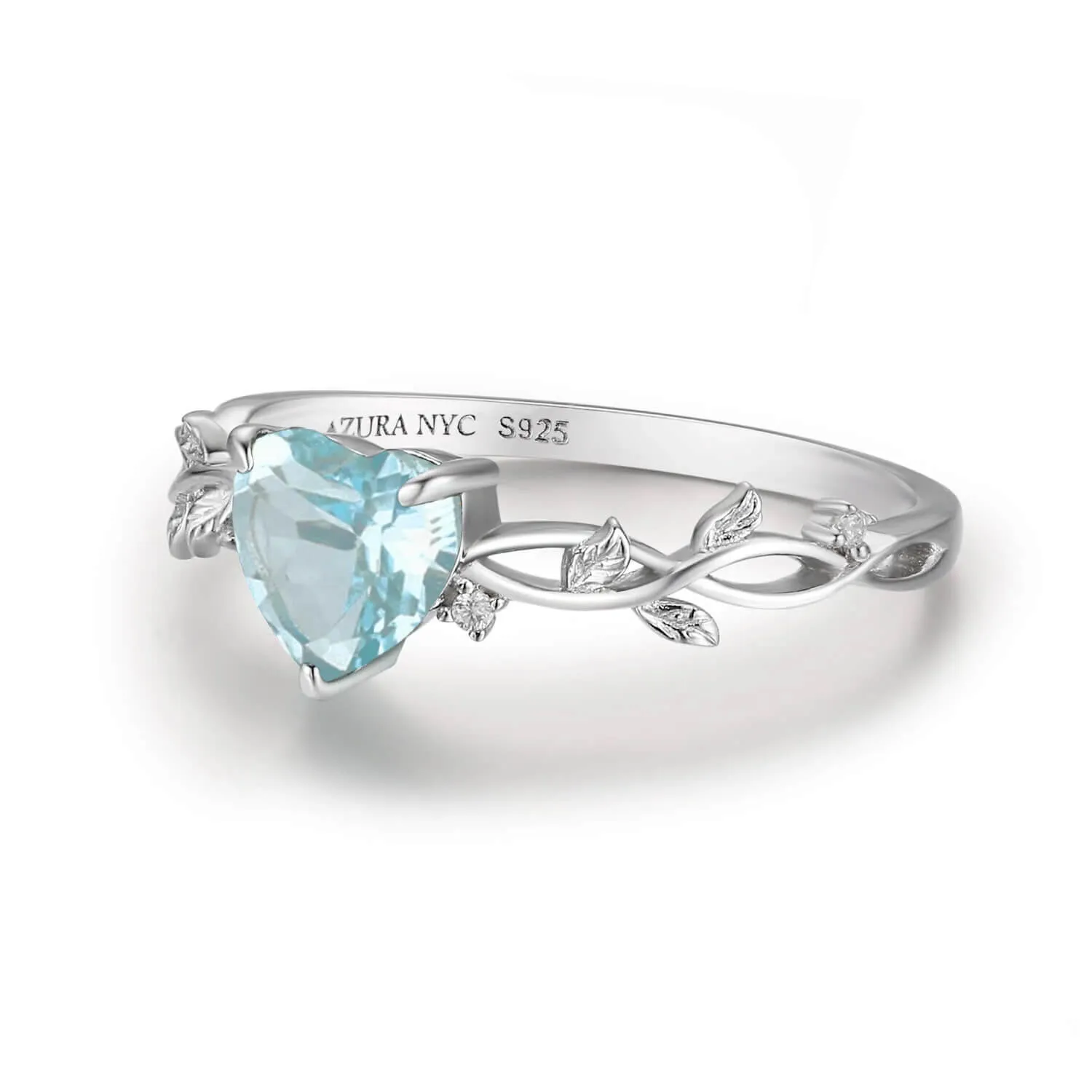 Everlasting Heart Sky Blue Topaz Ring©