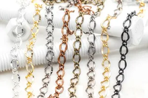 Figaro Chain - 11mm x 7.5mm - Available in Multiple Colors - Sold by the Foot - CH 112