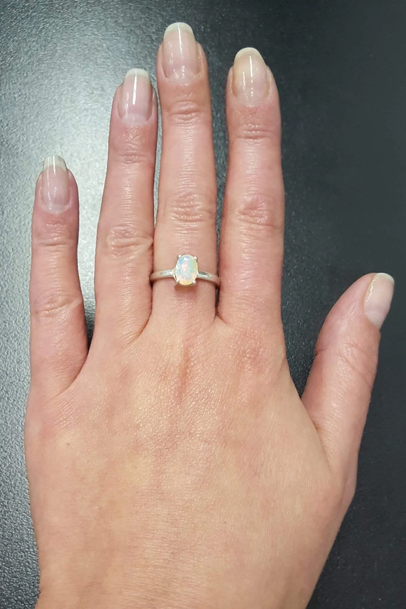 Fire Opal Ring - October Birthstone Ring - Opal Promise Ring