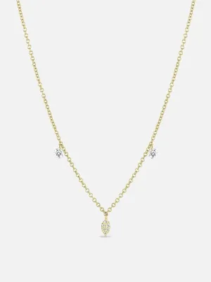 Floating Diamond Charm Necklace