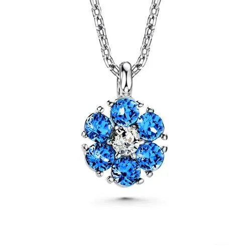Flower Birthstone Necklace (12 Colours)