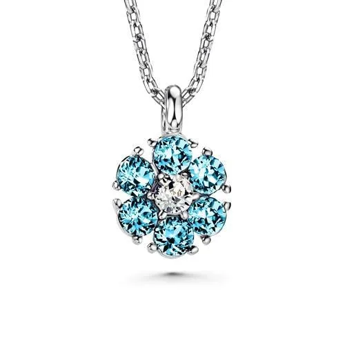 Flower Birthstone Necklace (12 Colours)