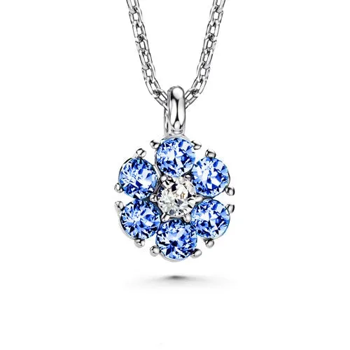 Flower Birthstone Necklace (12 Colours)