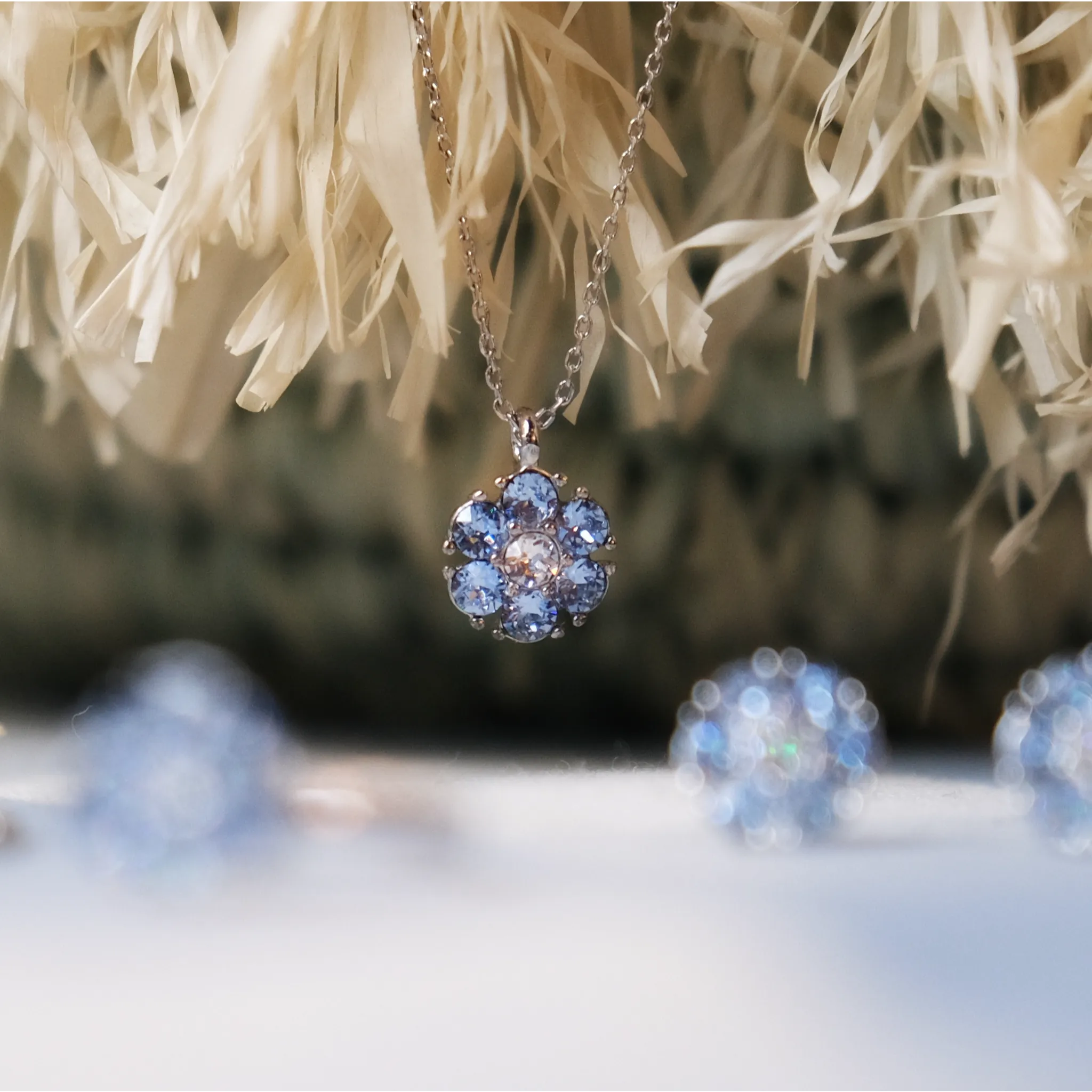Flower Birthstone Necklace (12 Colours)
