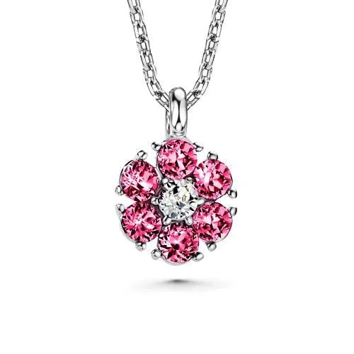 Flower Birthstone Necklace (12 Colours)