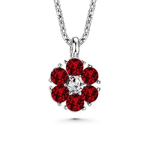 Flower Birthstone Necklace (12 Colours)