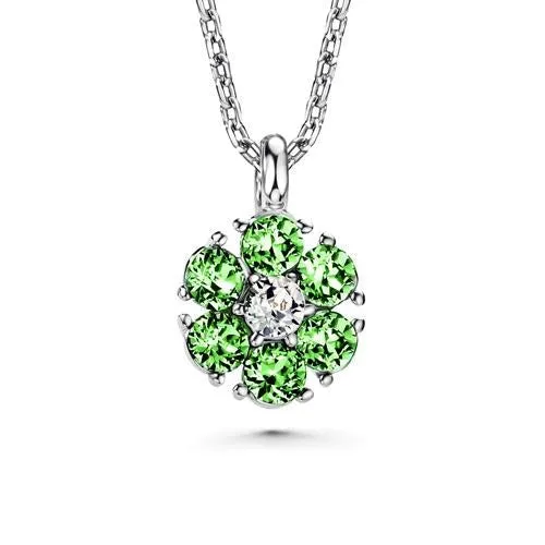 Flower Birthstone Necklace (12 Colours)