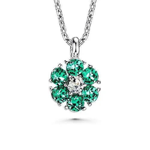 Flower Birthstone Necklace (12 Colours)