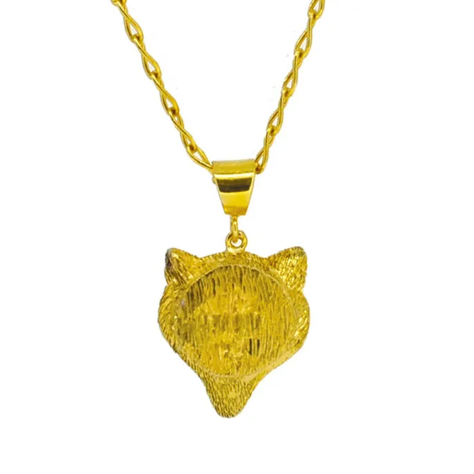 Fox Head Pendant Necklace