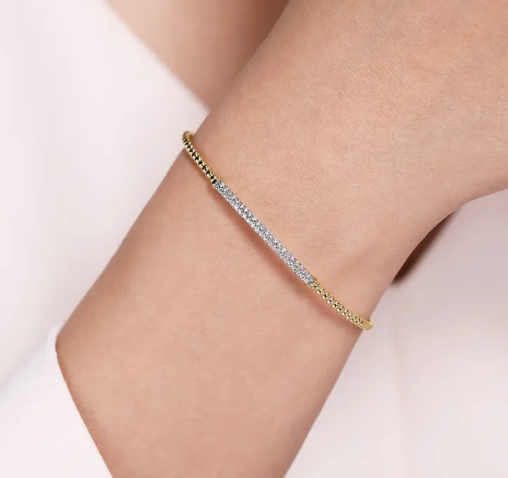 Gabriel & Co. 'Bujukan' Diamond Bar Bangle Cuff Bracelet