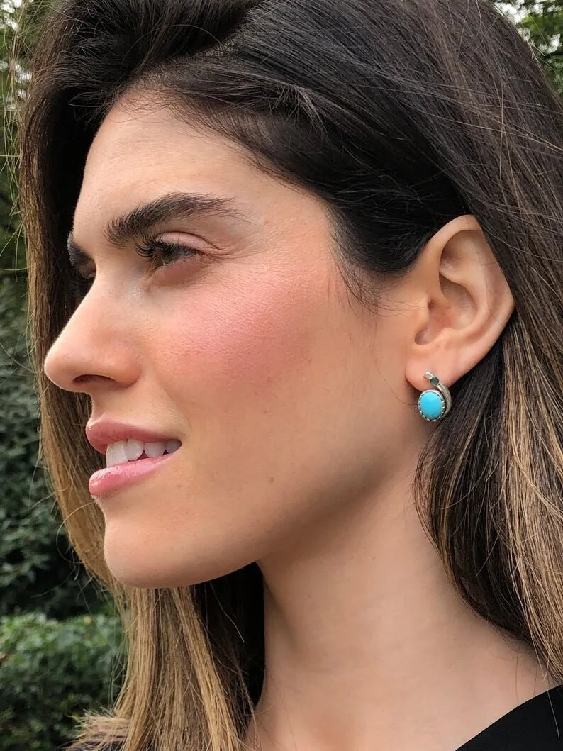 Genuine Amber Earrings - Yellow Orange Studs - Amber Emerald Earrings