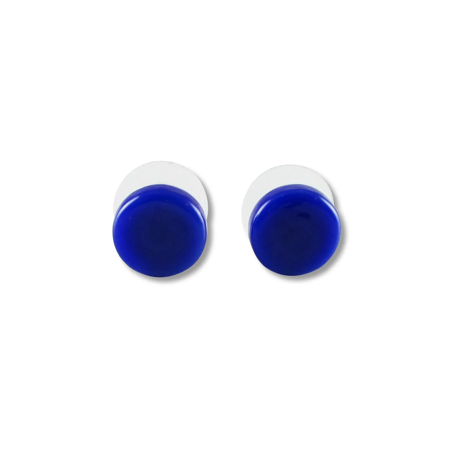 Glass Circle Studs - Orange