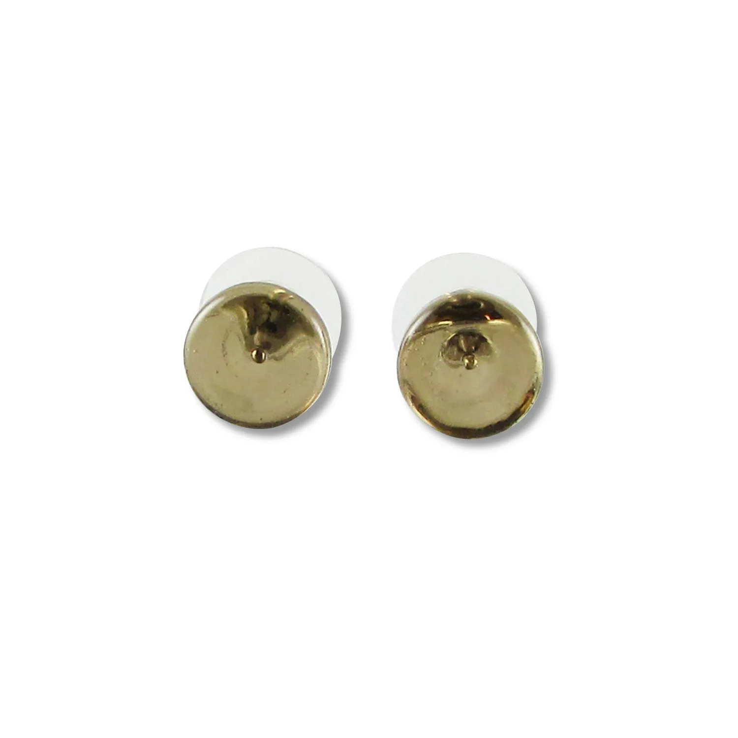 Glass Circle Studs - Orange